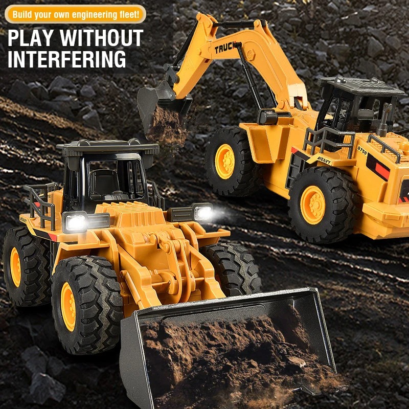 Rc Hobby Excavator - شاحنة حفارة وجرافة وشاحنة قلابة تعمل