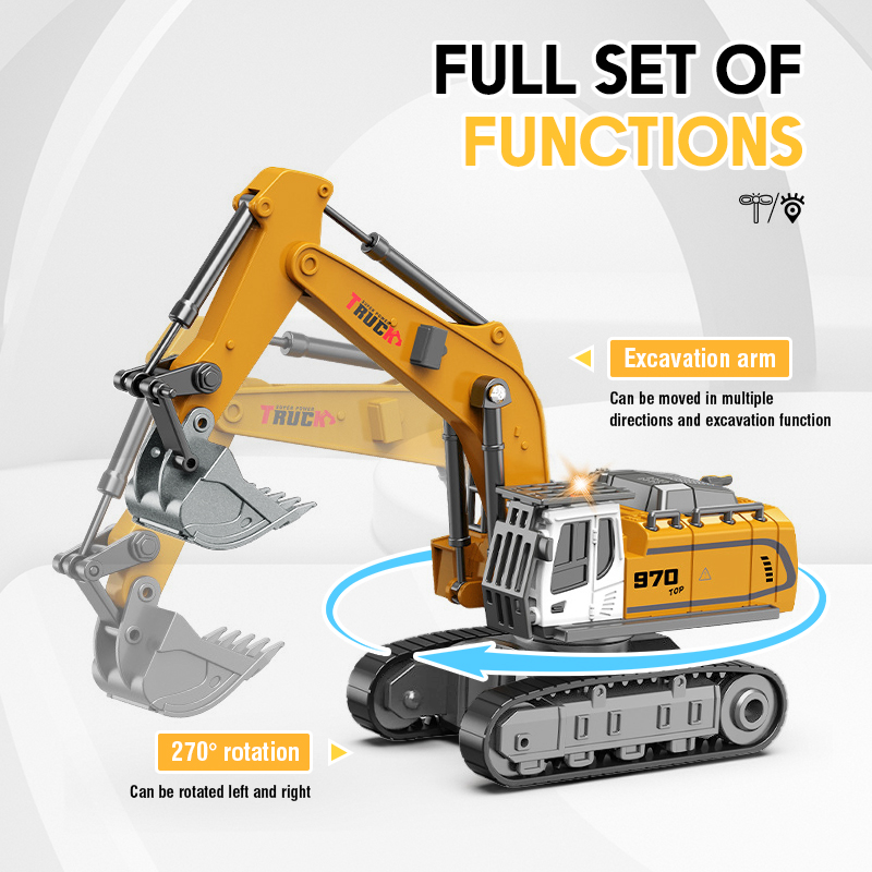 نموذج حفار مصغر سبيكة مقياس 1: - مراجعة Rc Hobby Excavator وسعره