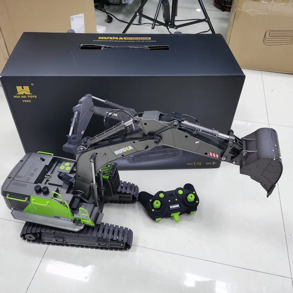شاحنة حفارة HUINA 1593 تعمل با - مراجعة Rc Hobby Excavator وسعره